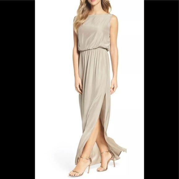 Natalie Deayala drape back silk column dress. NWT - Picture 2 of 12
